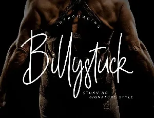 Billystuck Signature font