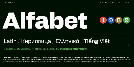 Alfabet font