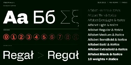 Alfabet font