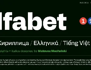 Alfabet font