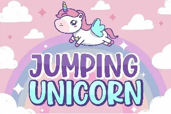 Jumping Unicorn font