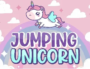 Jumping Unicorn font