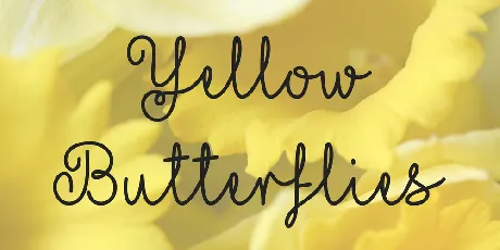 Yellow Butterflies font