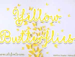 Yellow Butterflies font