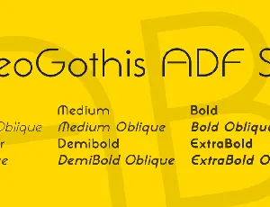 NeoGothis ADF Std font