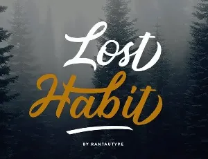 Lost Habit Calligraphy font