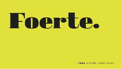 Foerte Serif font