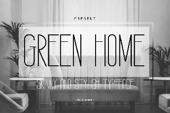 GREEN HOME Sans Serif Typeface font