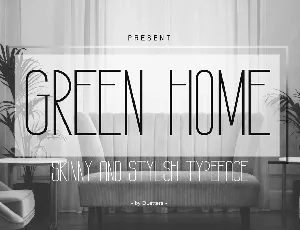 GREEN HOME Sans Serif Typeface font