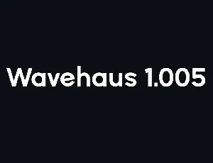 Wavehaus Family Free font