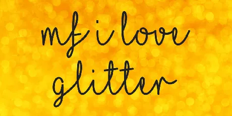 I Love Glitter font