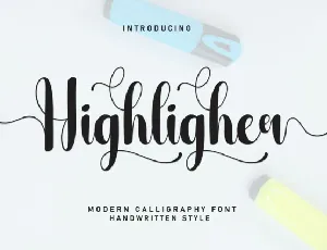 Highligher Script font