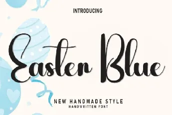 Easter Blue Script font