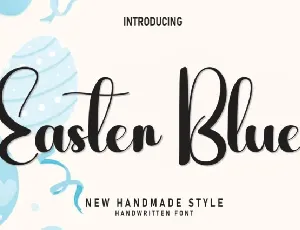 Easter Blue Script font