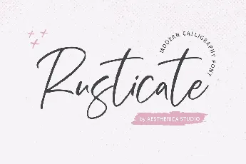 Rusticate font