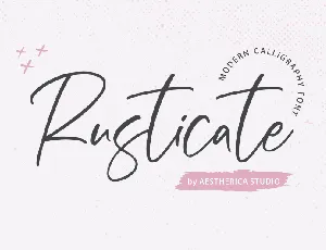 Rusticate font