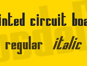 Printed Circuit Board font