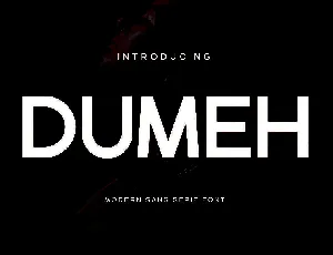 Dumeh font