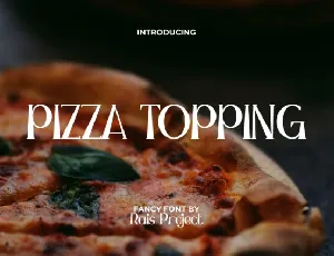 Pizza Topping font