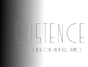 Existence font