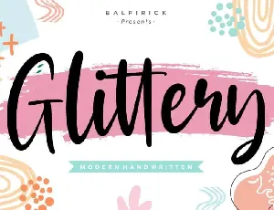 Glittery Modern Handwritten font