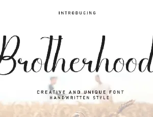 Brotherhood Script Typeface font