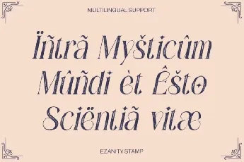 Ezanity Stamp font