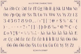 Ezanity Stamp font