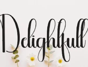 Delightfull Script font