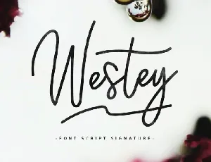 Westey Signature font