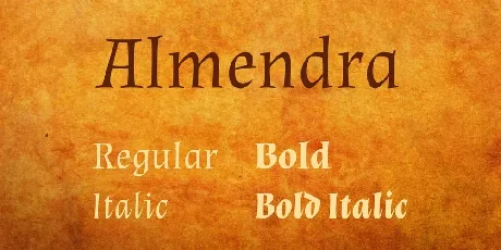 Almendra font