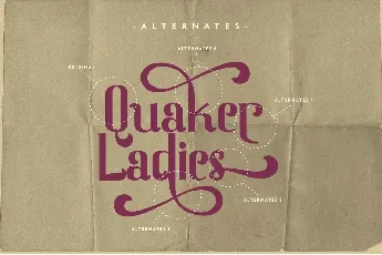 Quaker Ladies font