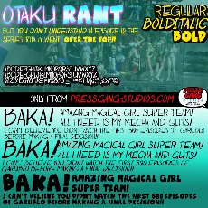 Otaku Rant font