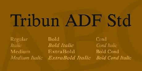 Tribun ADF Std font