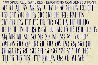 Emotions Condensed Demo font