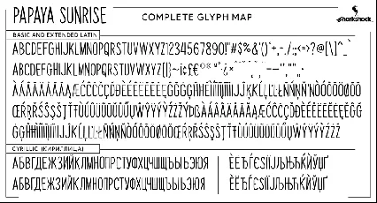 Papaya Sunrise font