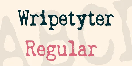 Wripetyter font