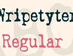 Wripetyter font