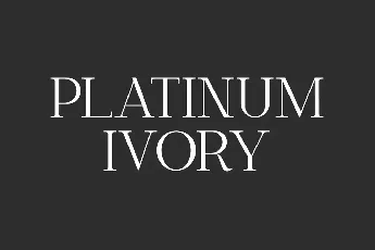 Platinum Ivory font