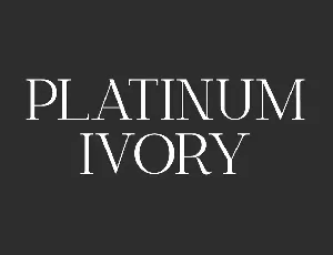 Platinum Ivory font