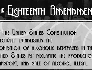 The Eighteenth Amendment font