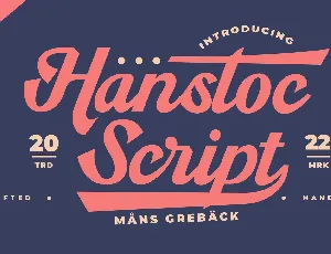 Hanstoc Script font