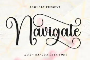 Navigate Calligraphy font