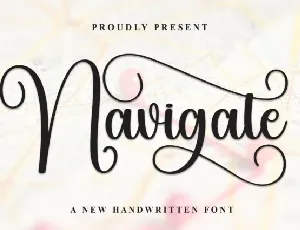 Navigate Calligraphy font