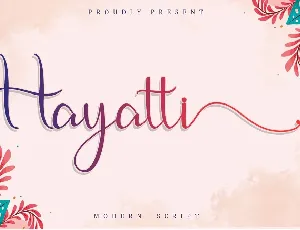 Hayatti Modern Calligraphy Script font