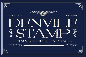 Denvile Stamp font