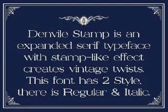 Denvile Stamp font