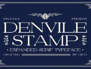 Denvile Stamp font