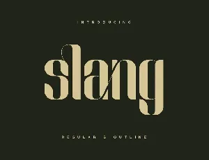 Slang Ligature font