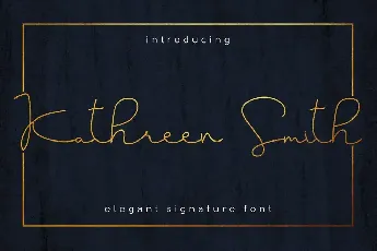 Kathreen Smith Demo font